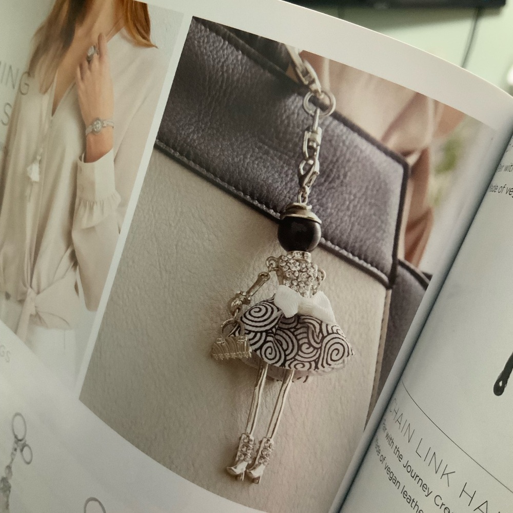 Magnolia & Vine “ZOE” bag accessory.  Key Ring/Bag Charm 6.5” - Picture 3 of 3